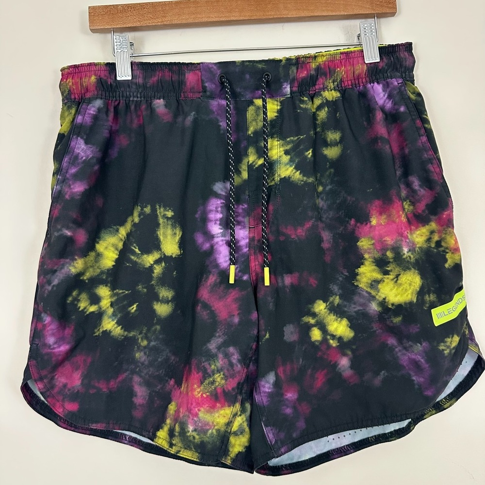Legends Luka Shorts Multicolor Tie Dye Lined Drawstring Athletic Workout Mens L